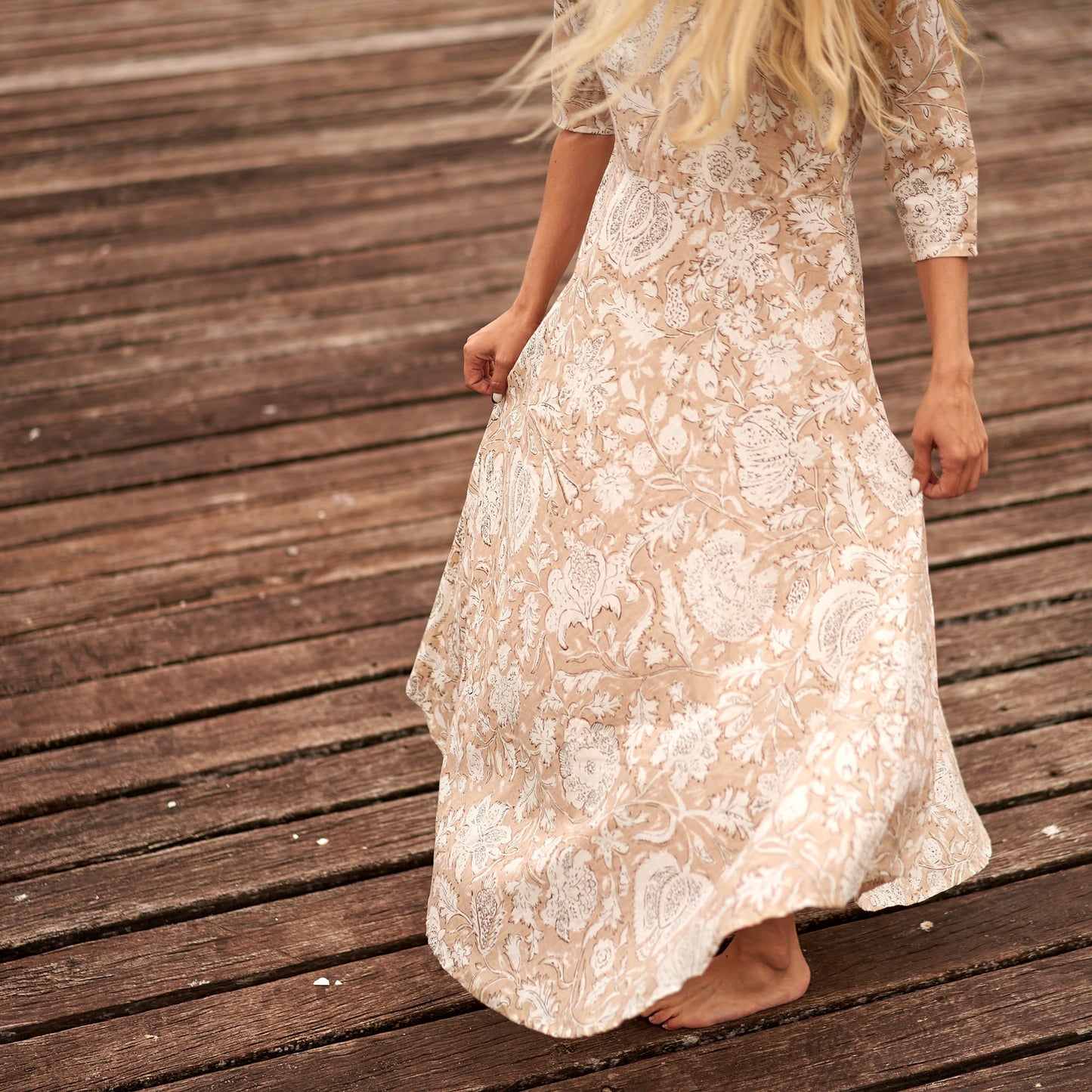 Light linen dress with a comfortable loose fit