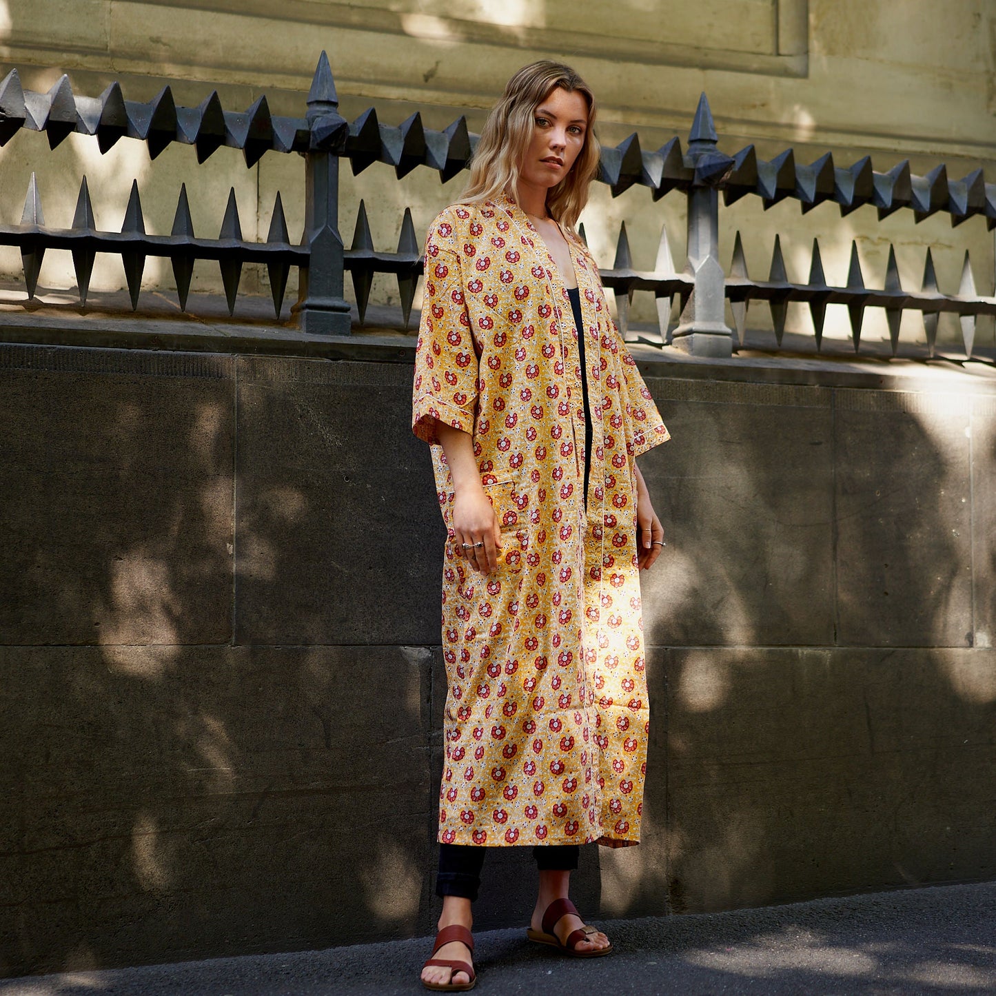 Cotton Luau Kimono – 100% Cotton, Hand-Screen Printed, Lightweight & Versatile