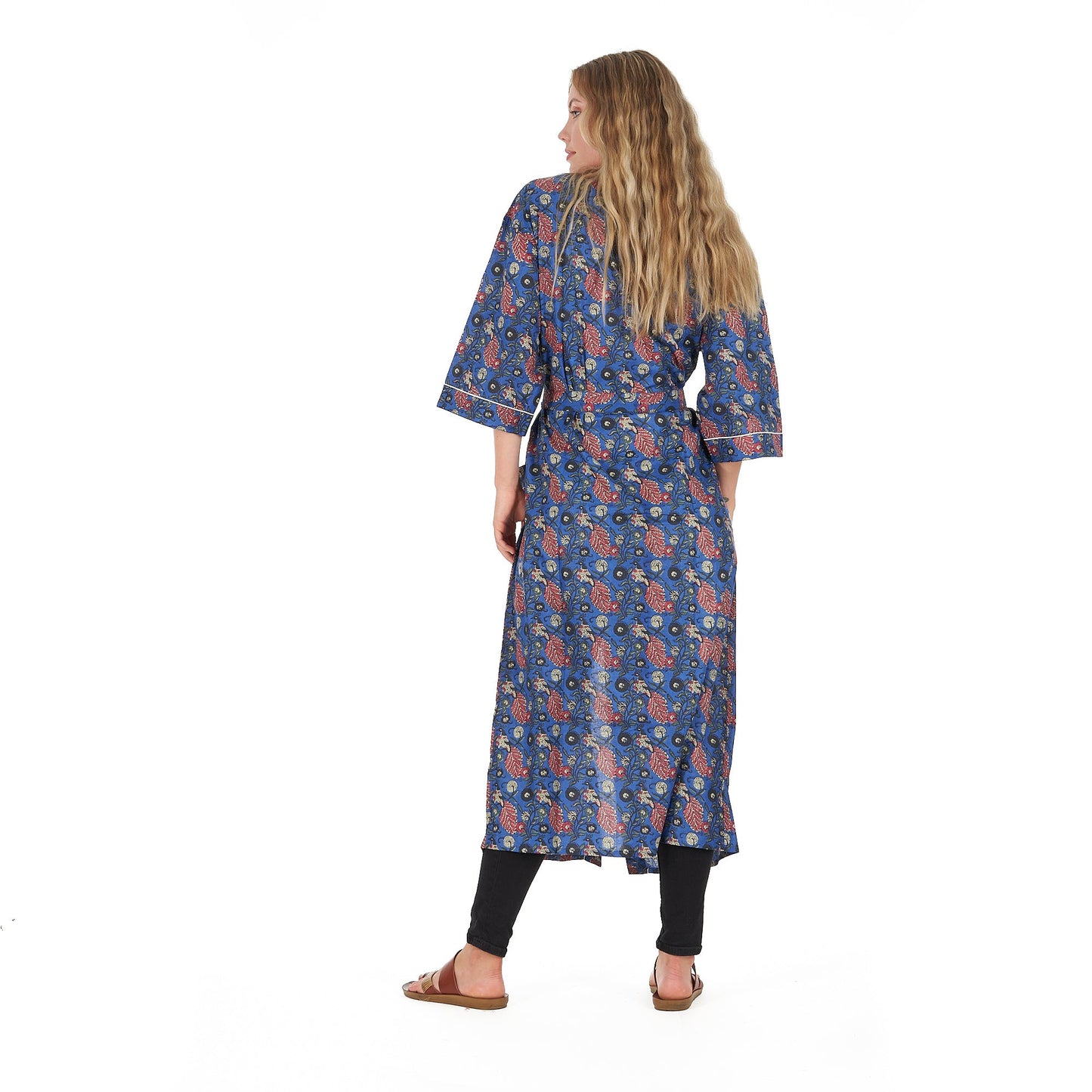 Serene Style Kimono – Frida Kahlo-Inspired, Bird of Paradise Print, Versatile & Lightweight