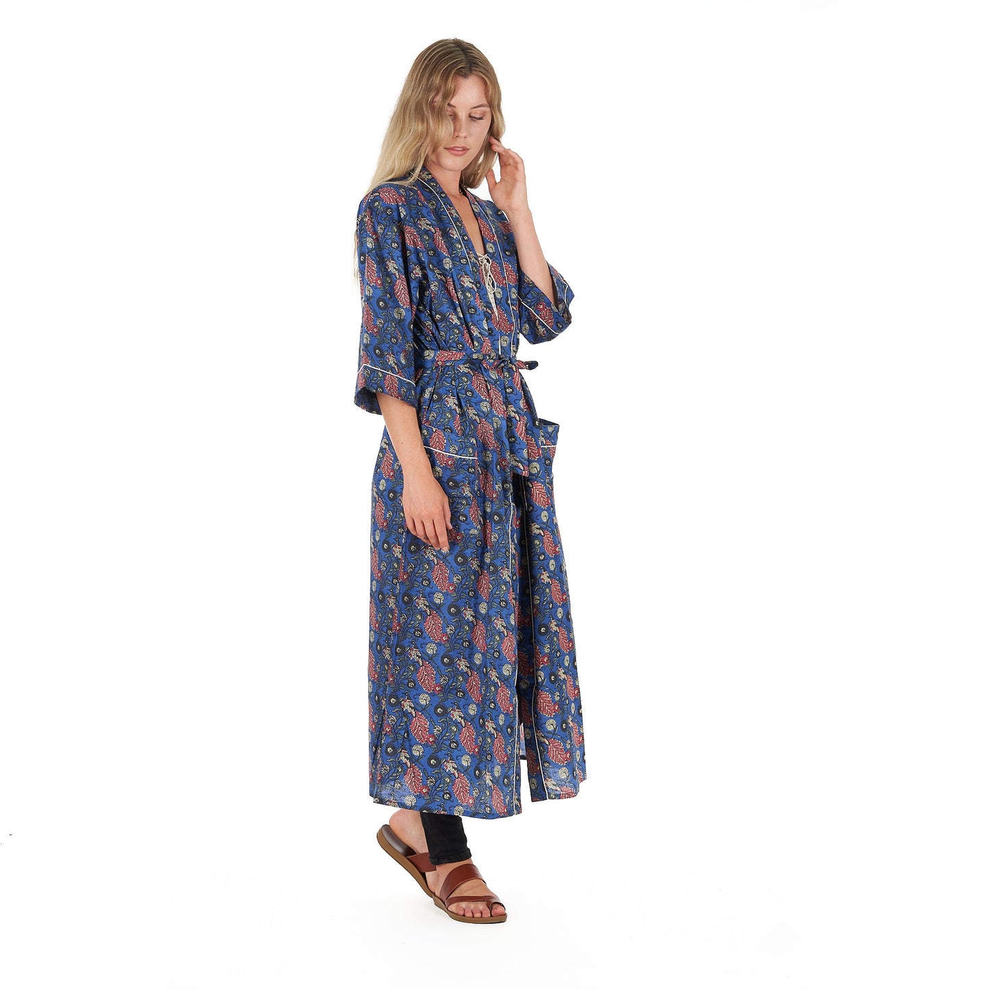 Serene Style Kimono – Frida Kahlo-Inspired, Bird of Paradise Print, Versatile & Lightweight