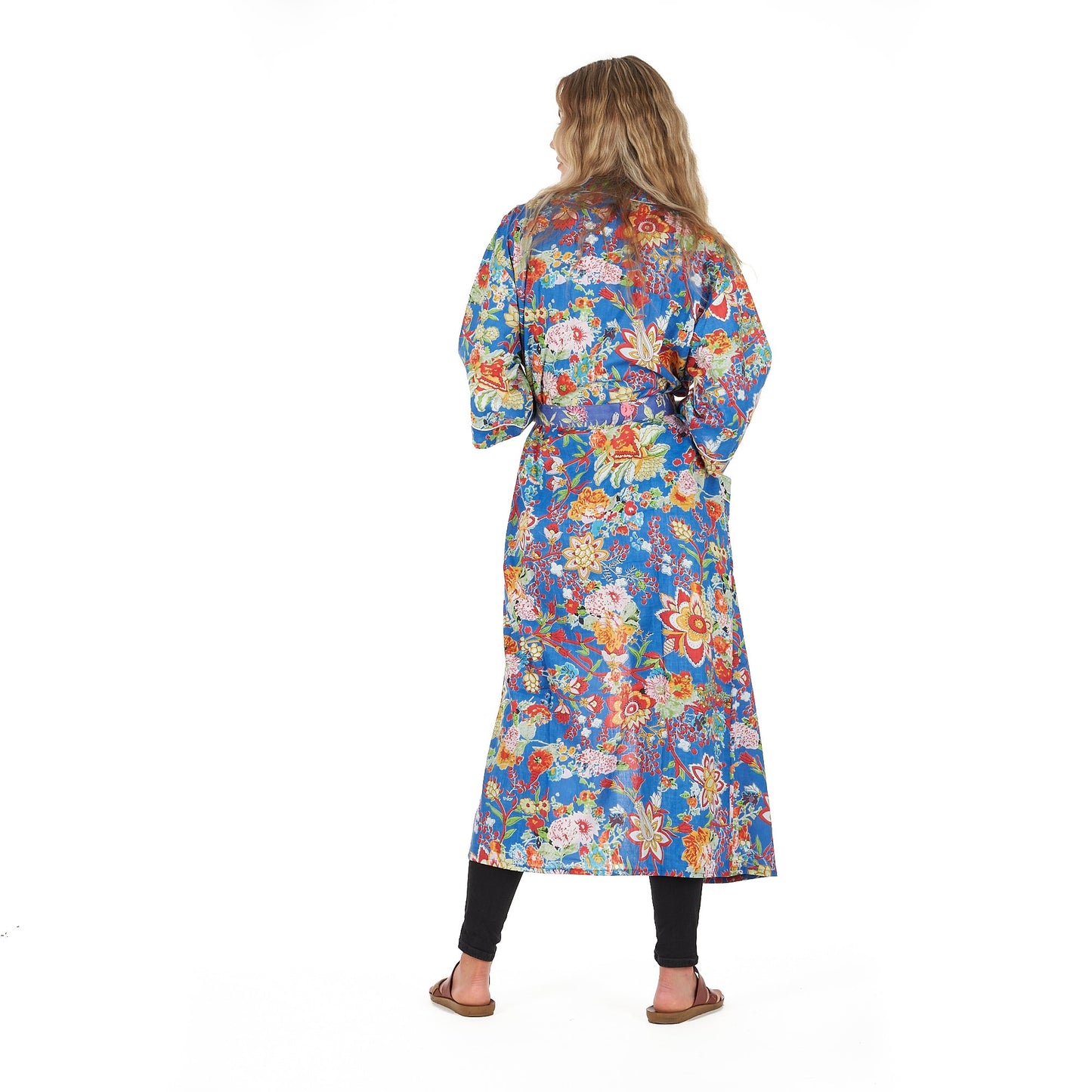 Forever in Blue Kimono Robe – Frida Kahlo Inspired, Cotton, Versatile & Lightweight