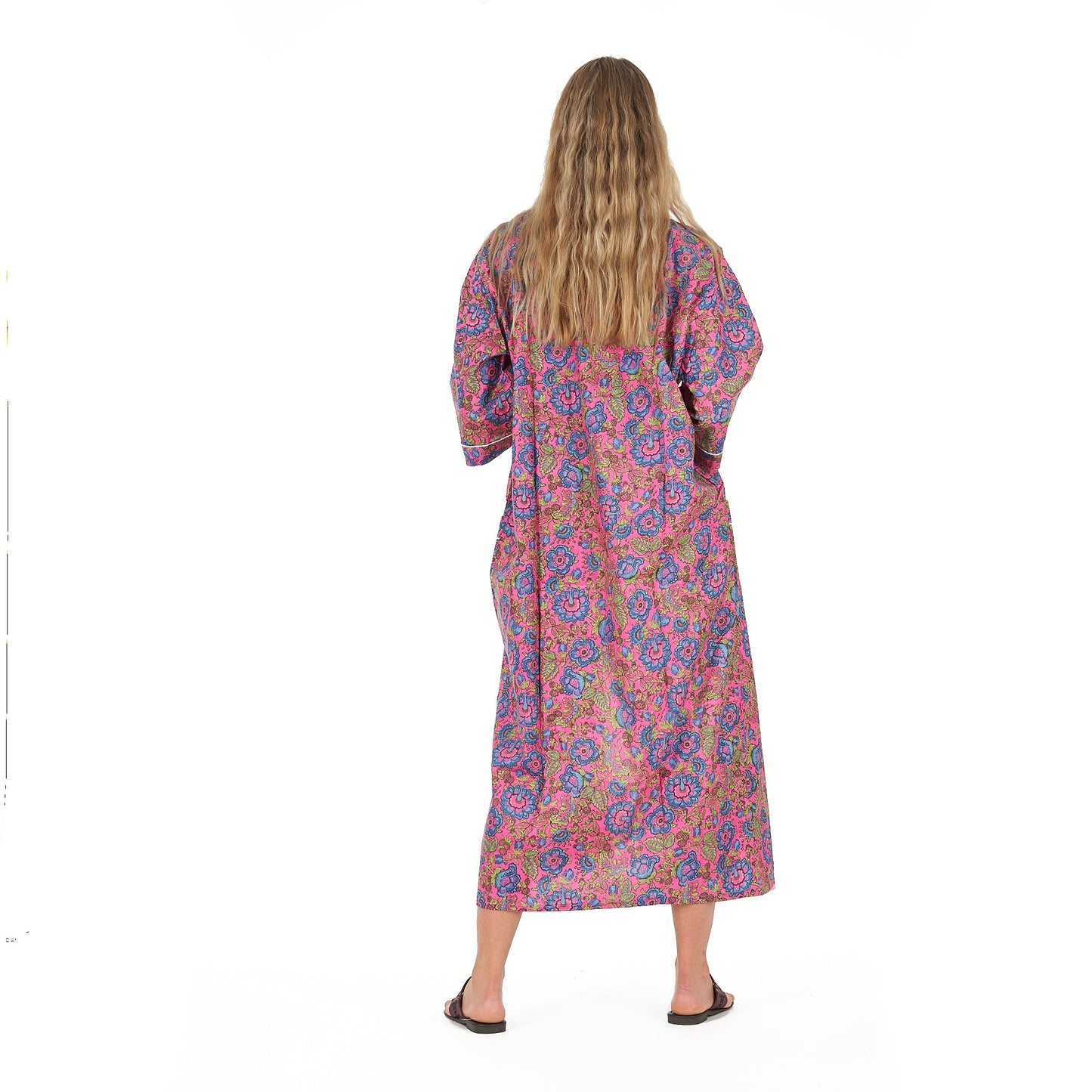 Floral Euphoria Kimono Robe – Frida Kahlo Inspired, Cotton, Versatile & Stylish