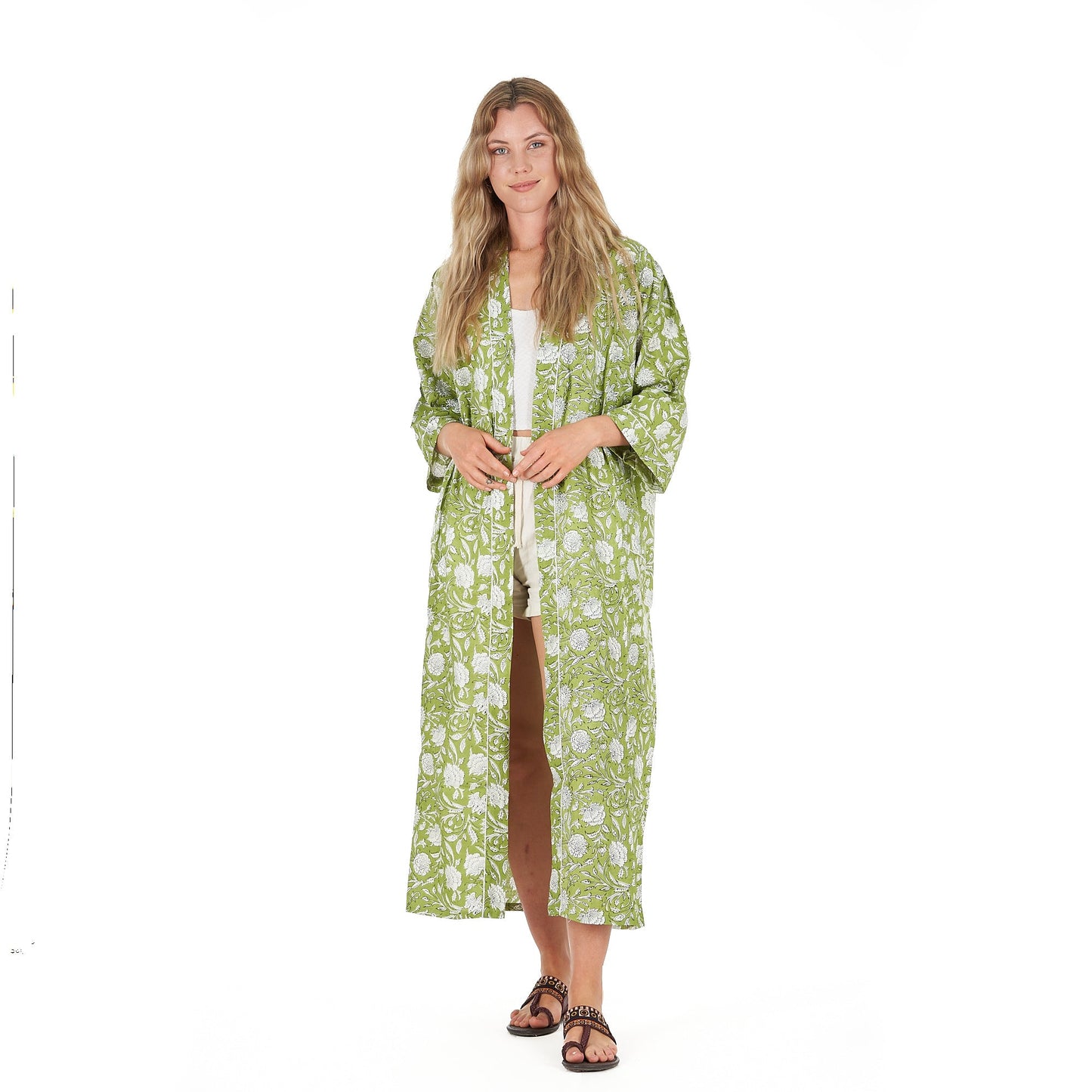 Soothing Sanctuary Kimono Robe – Frida Kahlo Inspired, Cotton, Versatile & Elegant