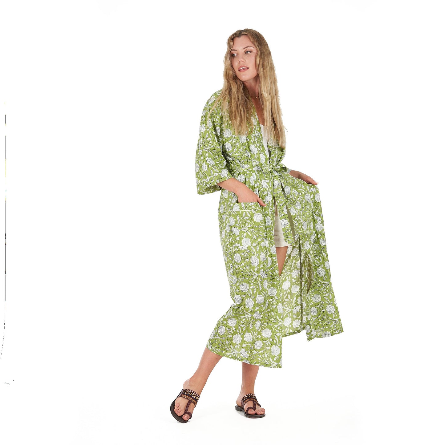 Soothing Sanctuary Kimono Robe – Frida Kahlo Inspired, Cotton, Versatile & Elegant