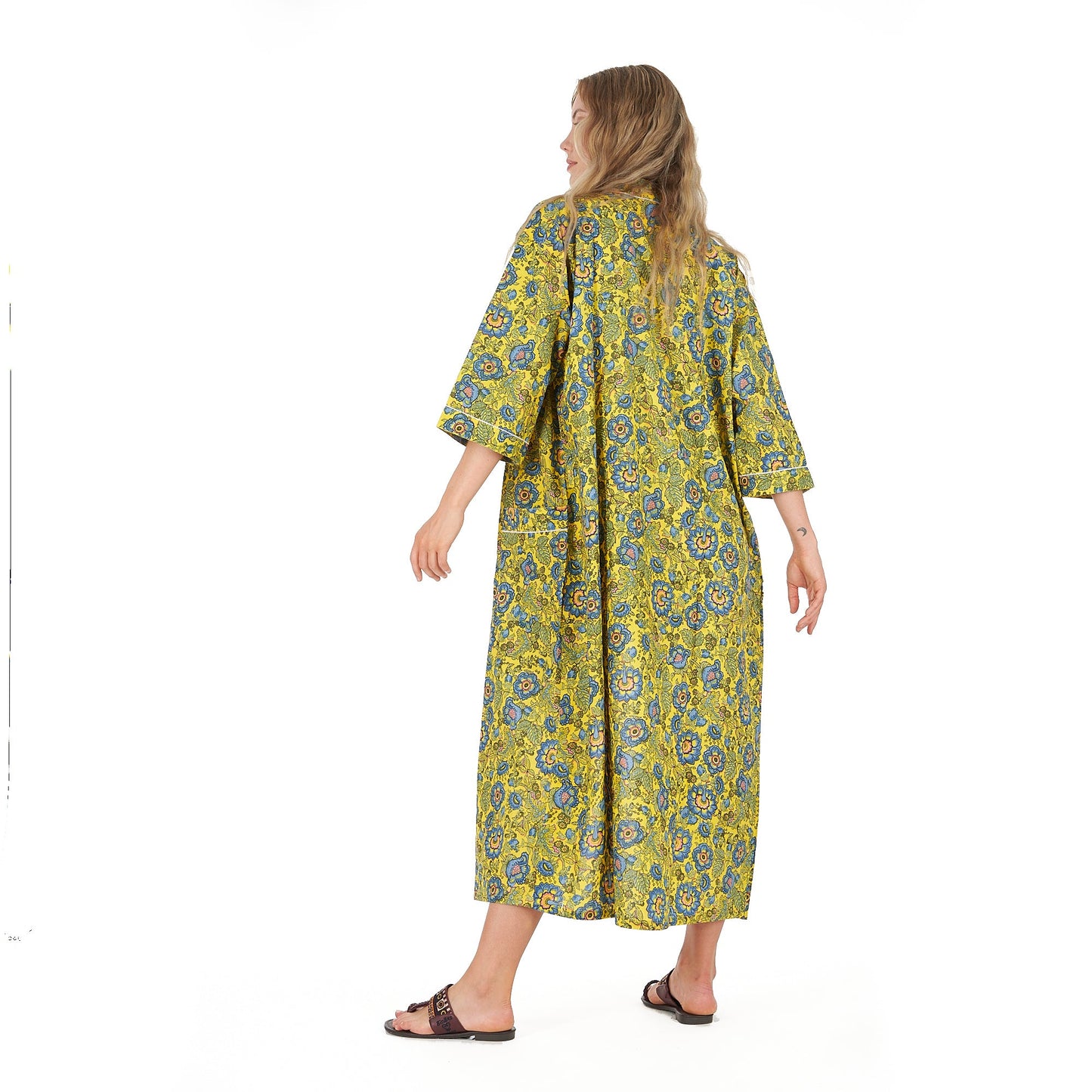 Livin' the Cozy Life Kimono Robe – Frida Kahlo Inspired, Cotton, Versatile & Stylish