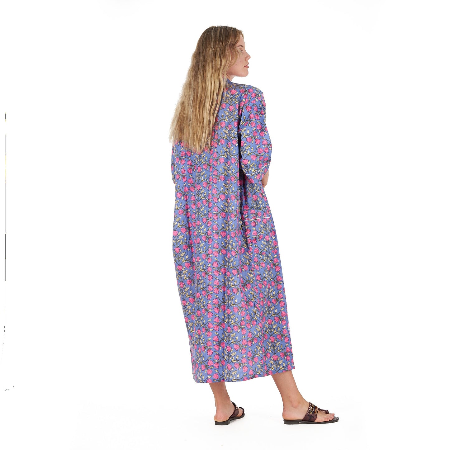 Floral Harmony Kimono Robe – Frida Kahlo Inspired, Cotton, Handcrafted & Versatile