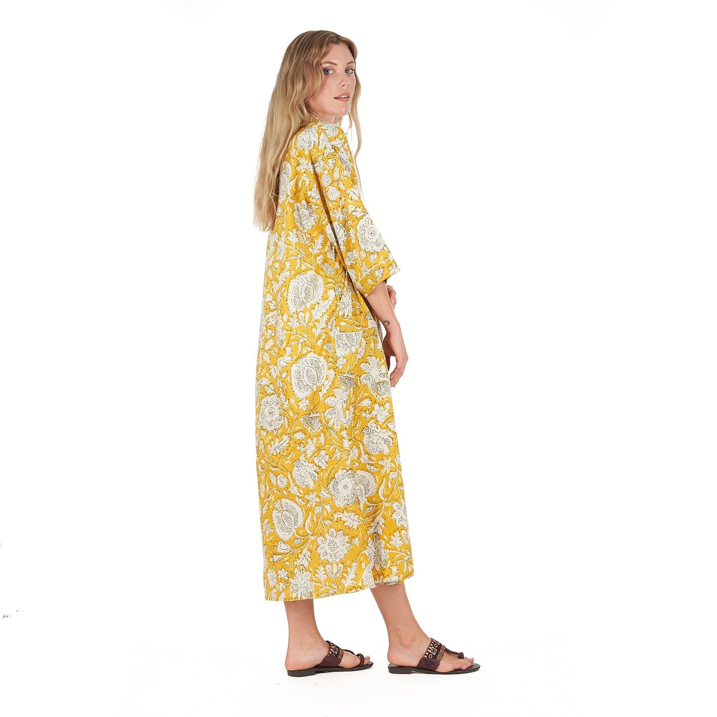 Summer Love Kimono Robe – Hand Screen Printed, Cotton, Versatile