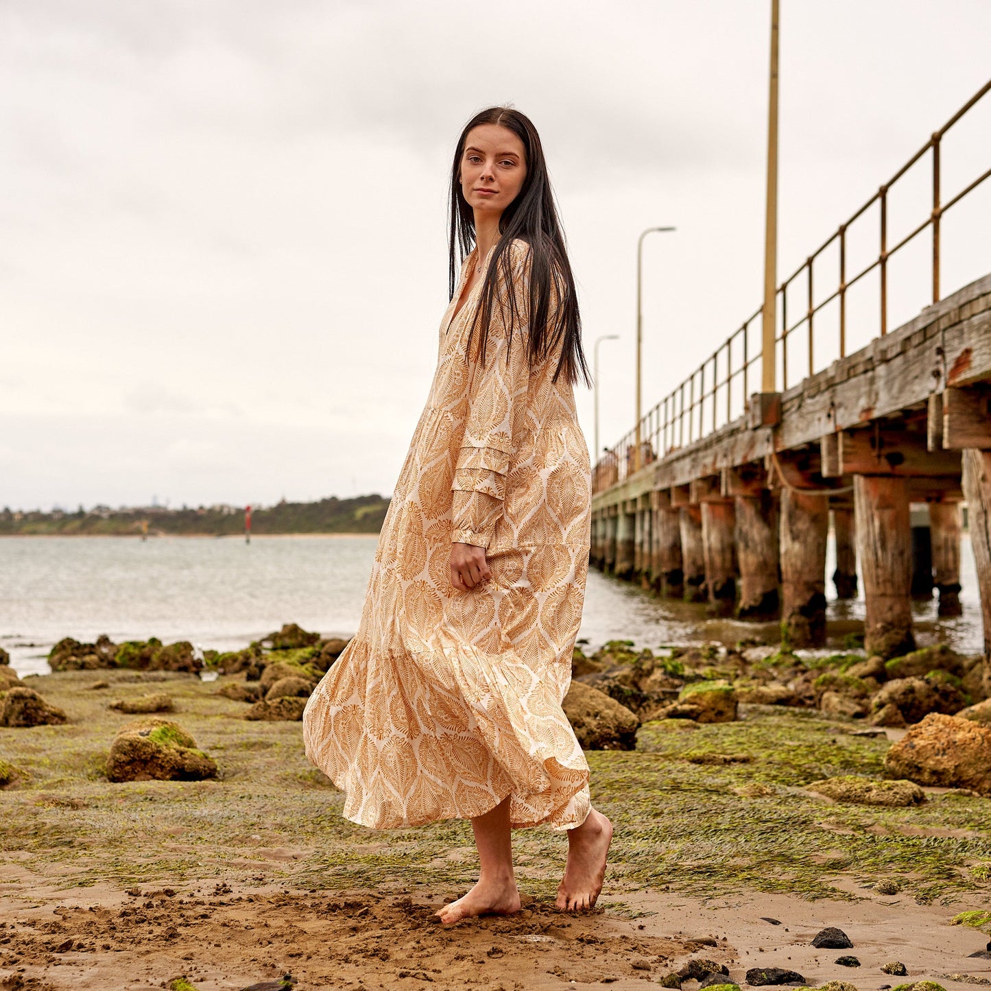 Cotton Maxi Summer Boho Dress - Avya