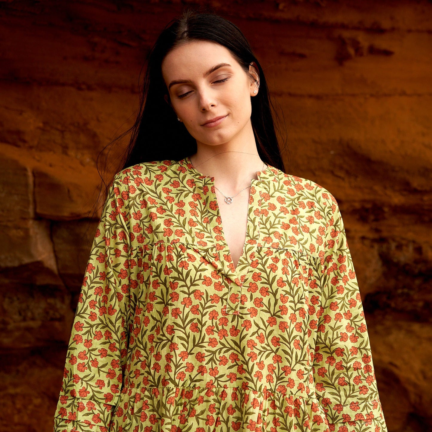Stylish long dress with an effortless bohemian vibe