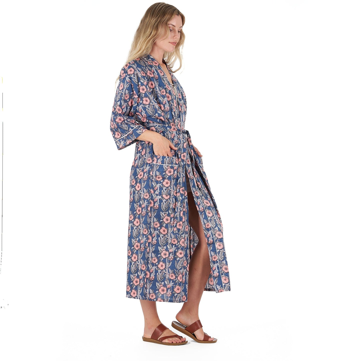 R & R Chic Cotton Kimono – Frida Kahlo-Inspired, Hand-Printed, Lightweight & Versatile