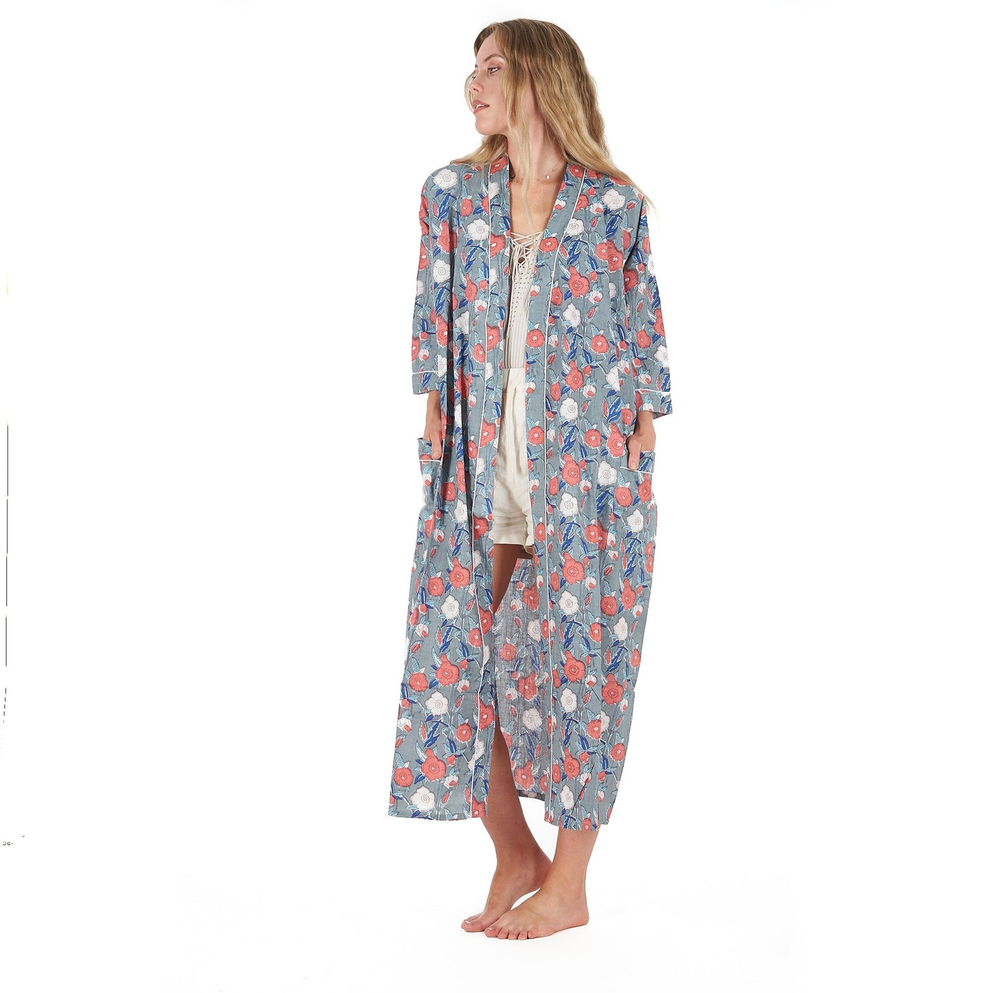 Frida Cotton Kimono Bathrobe - Everyday Versatile Wear