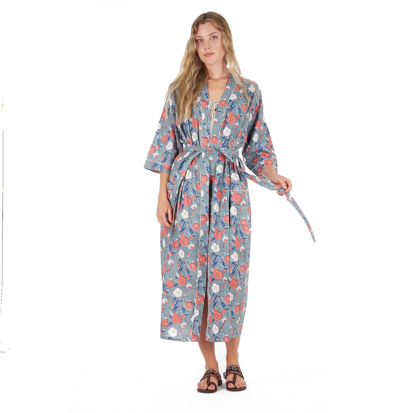 Frida Cotton Kimono Bathrobe - Everyday Versatile Wear