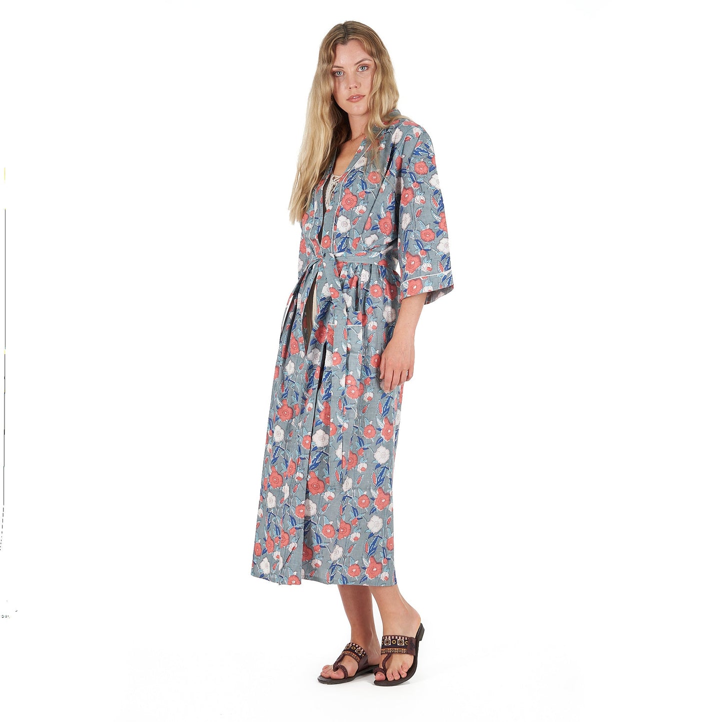 Frida Cotton Kimono Bathrobe - Everyday Versatile Wear