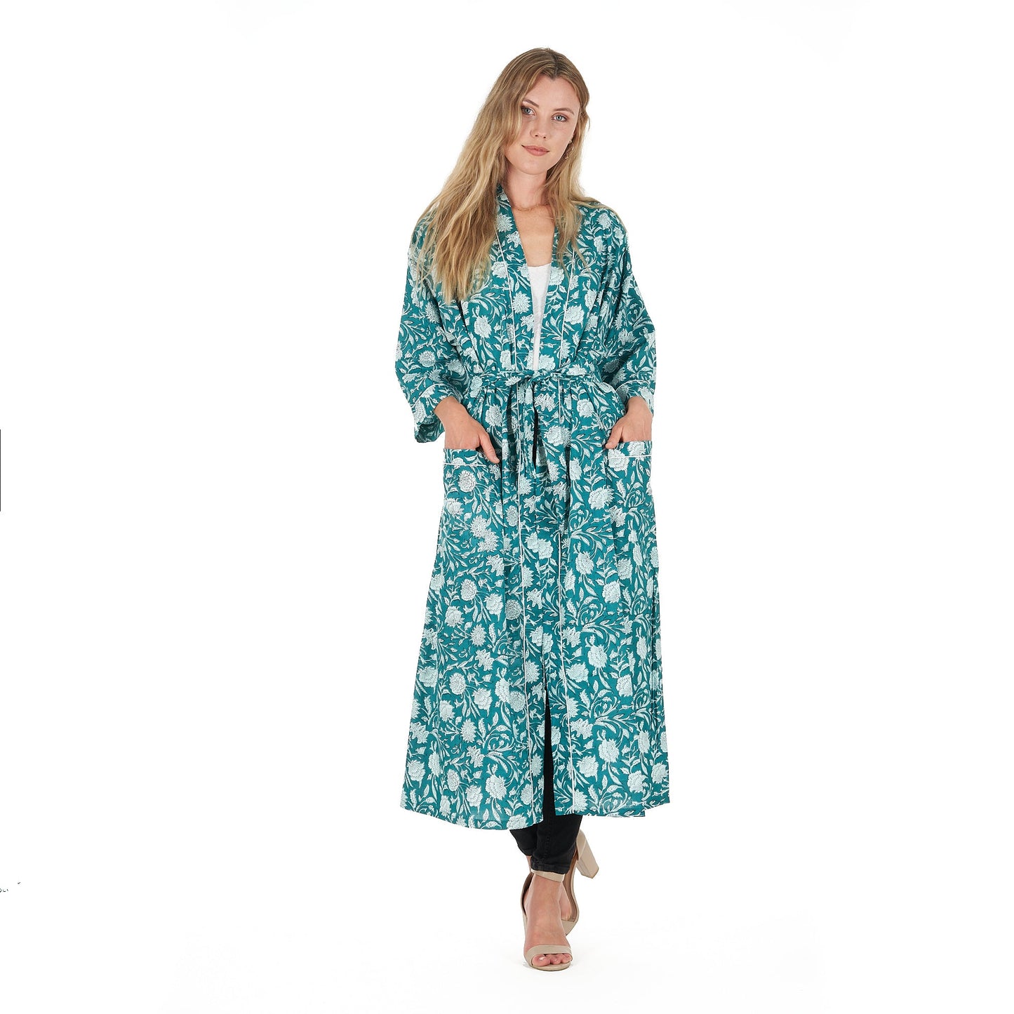 Mellow Moments Cotton Kimono – Frida Kahlo-Inspired, Bird of Paradise Print, Versatile & Lightweight