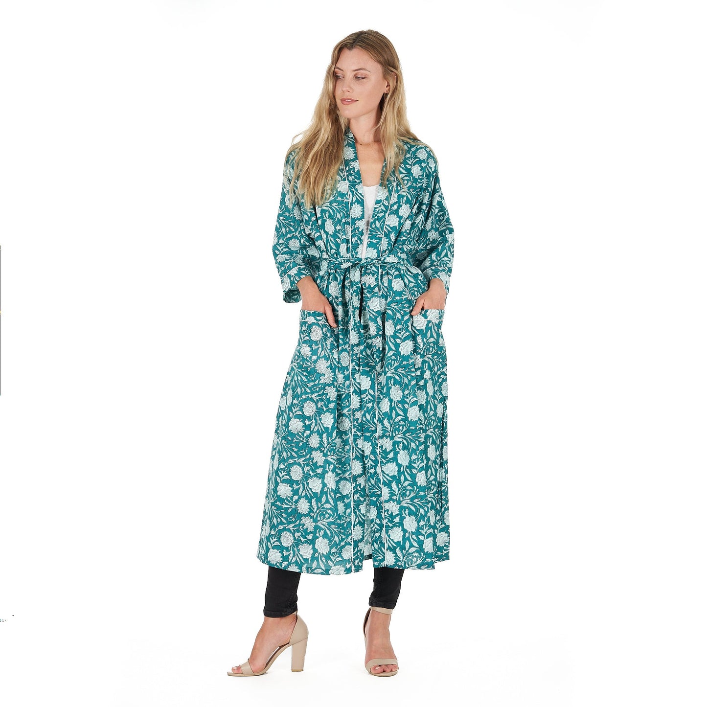 Mellow Moments Cotton Kimono – Frida Kahlo-Inspired, Bird of Paradise Print, Versatile & Lightweight