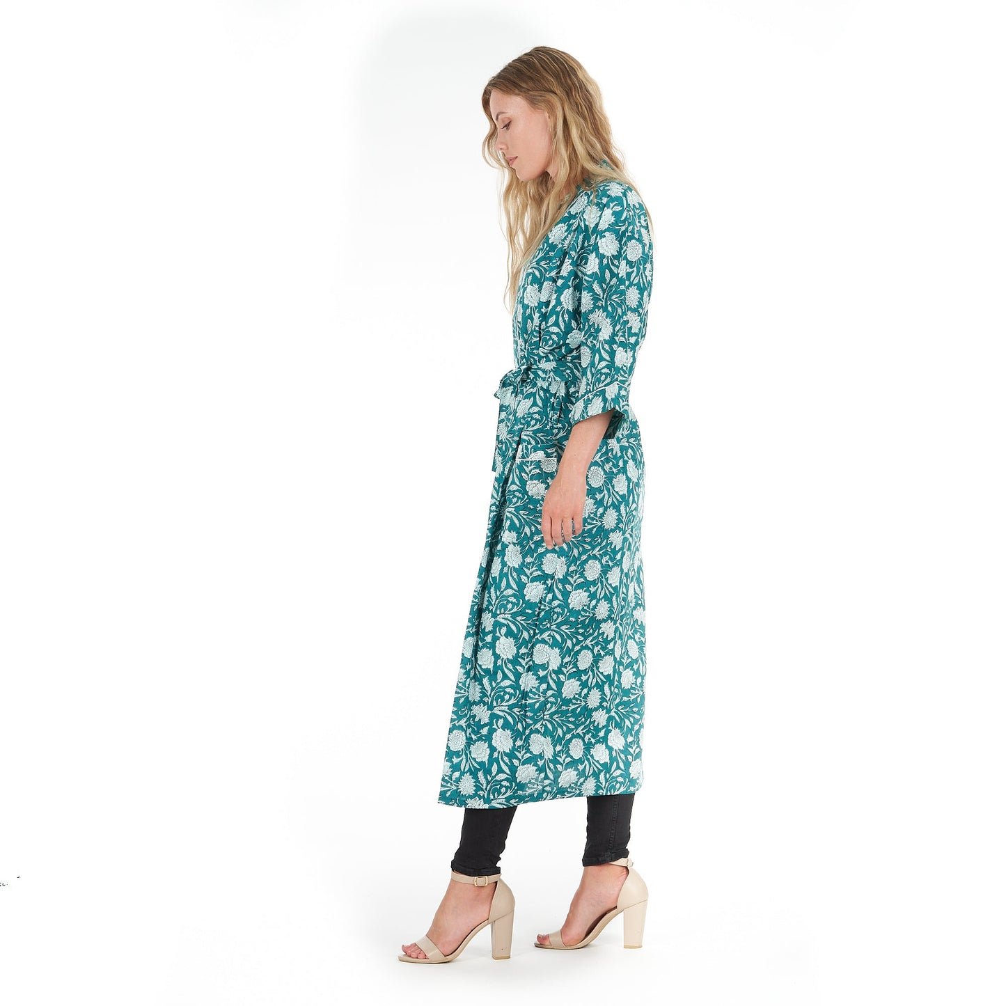 Mellow Moments Cotton Kimono – Frida Kahlo-Inspired, Bird of Paradise Print, Versatile & Lightweight