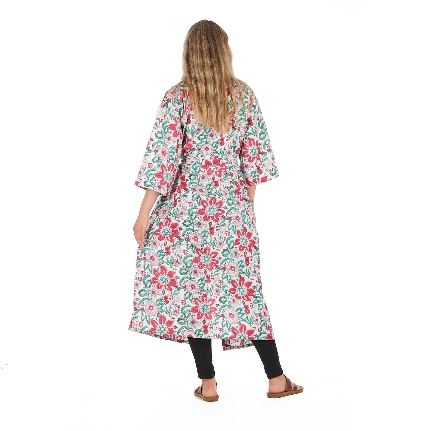 Cozy Couture Cotton Kimono – Frida Kahlo-Inspired, Bird of Paradise Print, Versatile & Lightweight