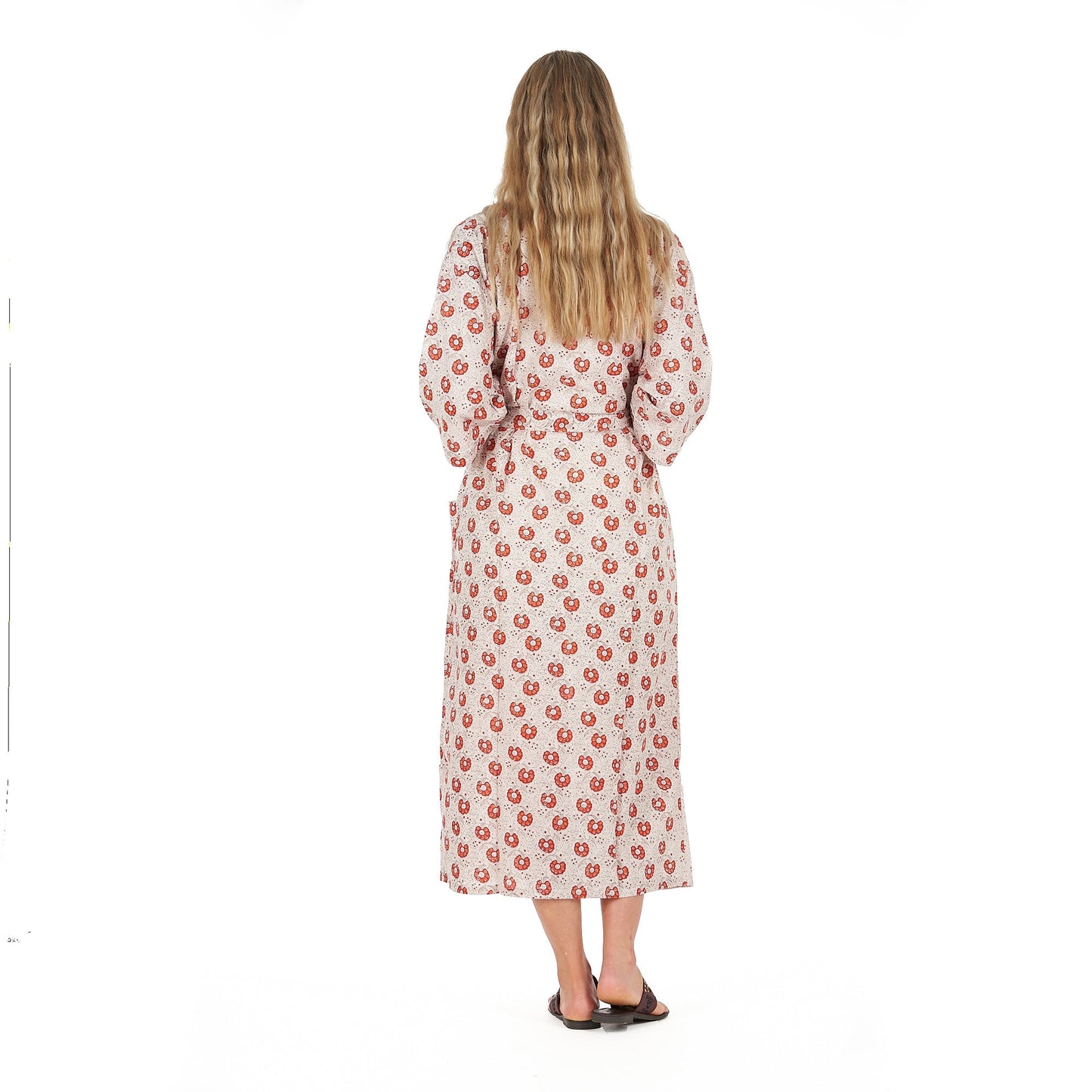 Summer Florals Kimono Robe – Frida Kahlo Inspired, Cotton, Versatile & Elegant