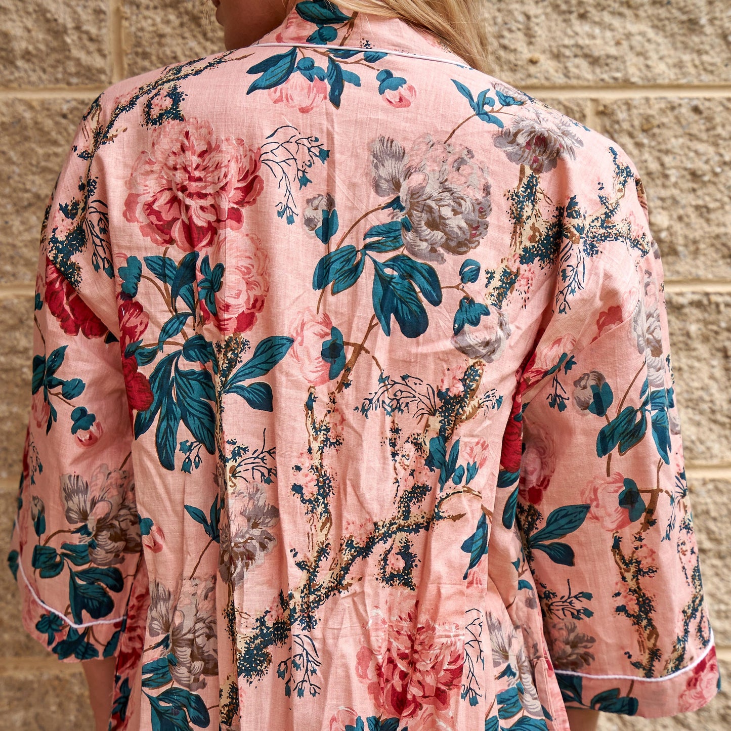 Frida Cotton Kimono Bathrobe - Turkish Cardigan Style