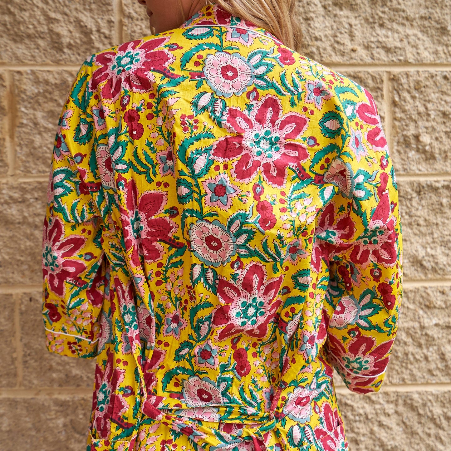 Frida Cotton Kimono Bathrobe - Nightwear and Beach Style