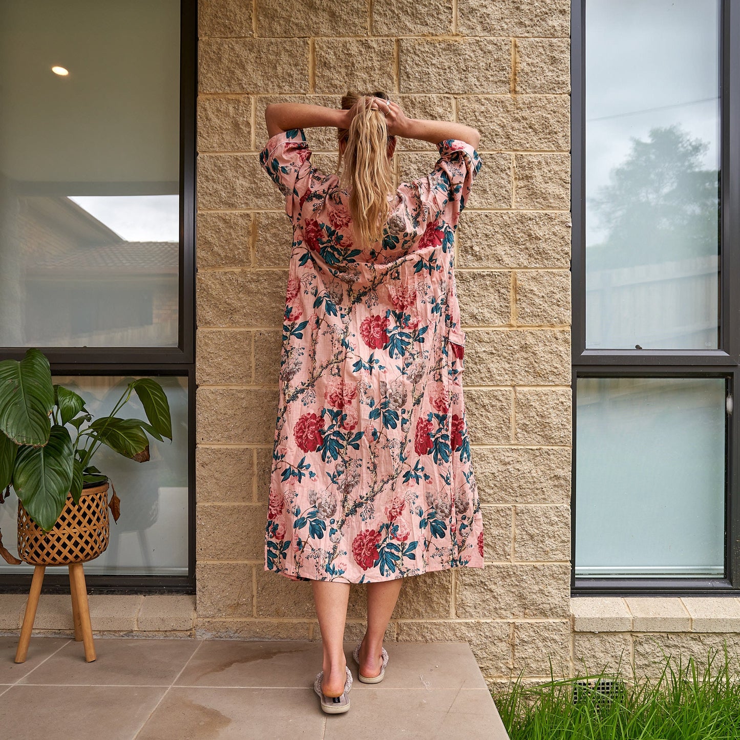 Frida Cotton Kimono Bathrobe - Turkish Cardigan Style