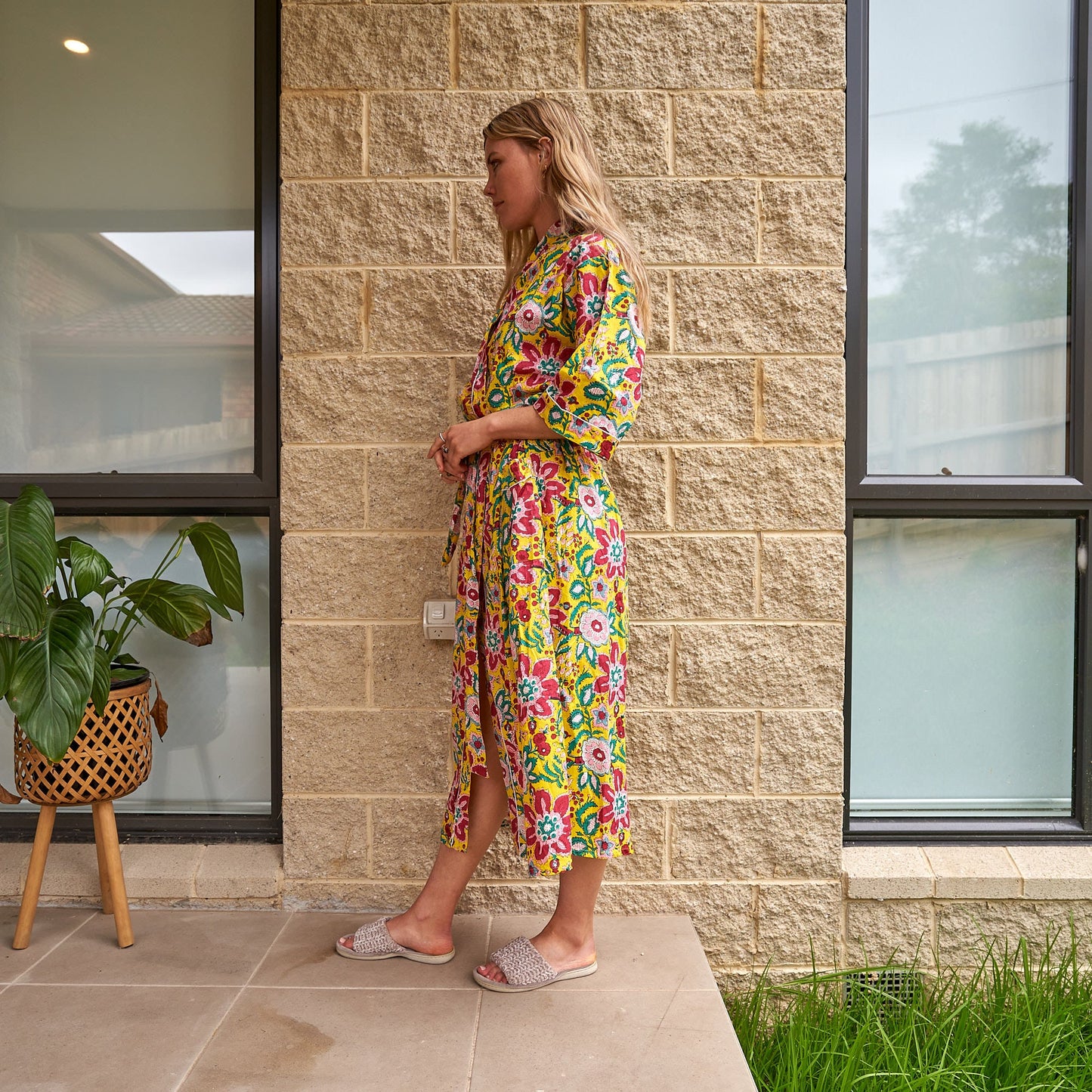 Frida Cotton Kimono Bathrobe - Nightwear and Beach Style