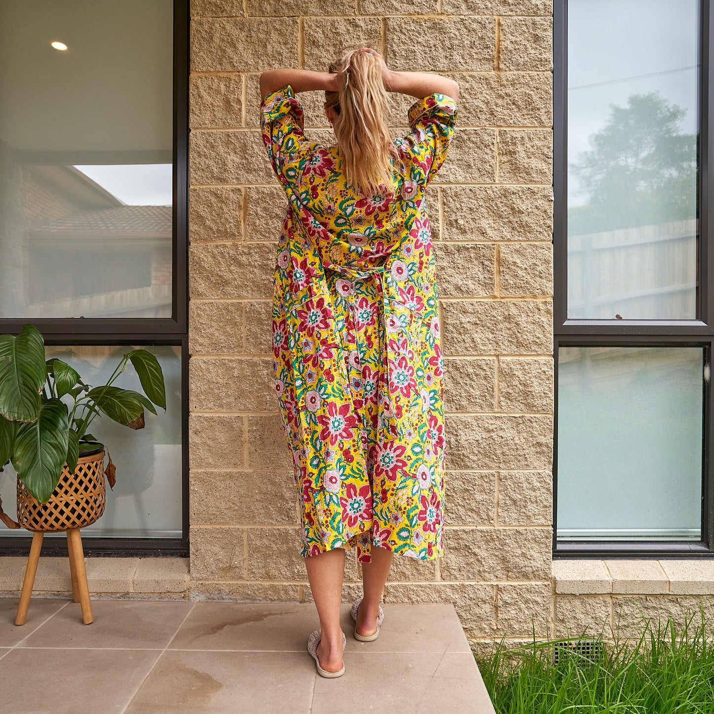 Frida Cotton Kimono Bathrobe - Nightwear and Beach Style