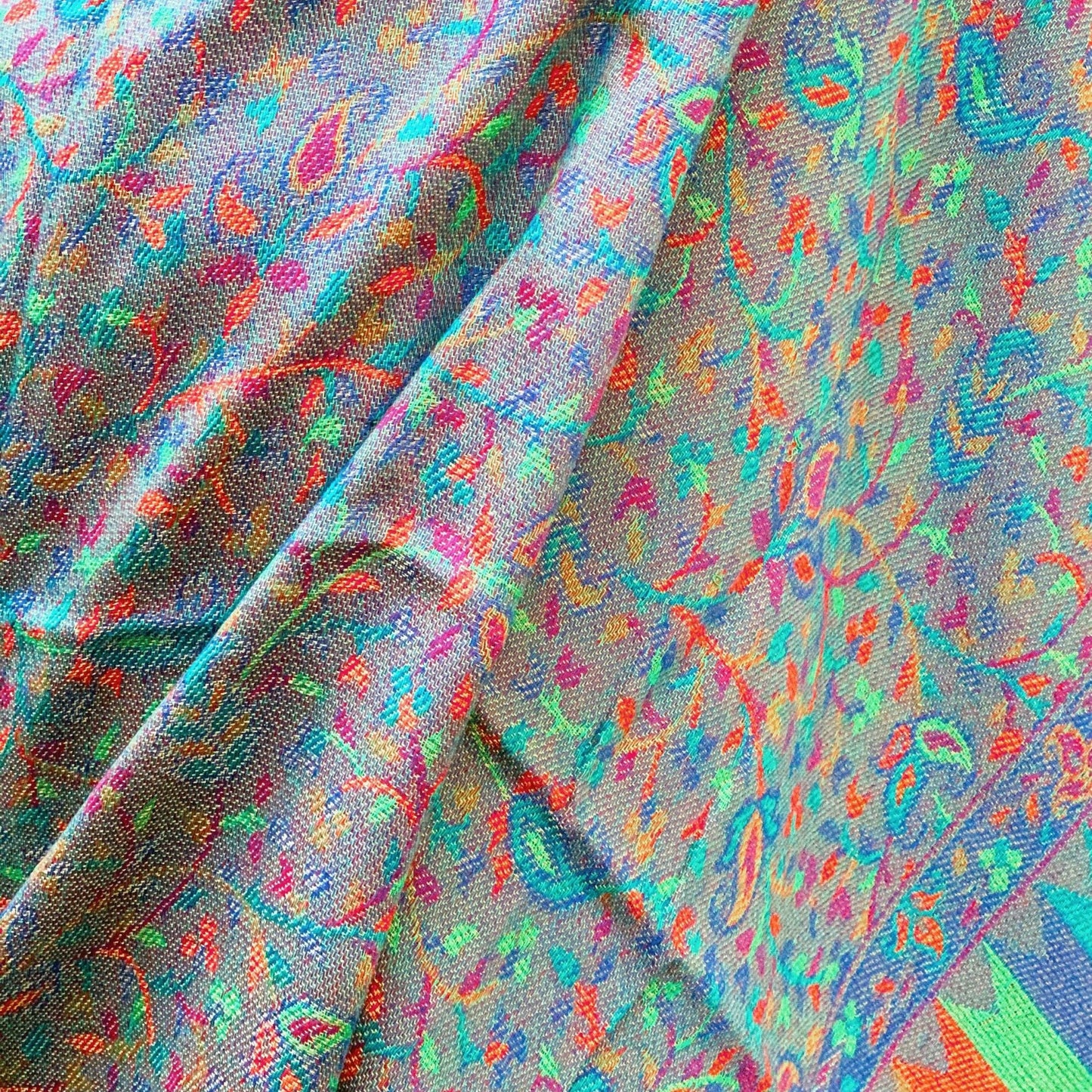 Hippie Haven Reversible Pashmina – Wool & Viscose Shawl