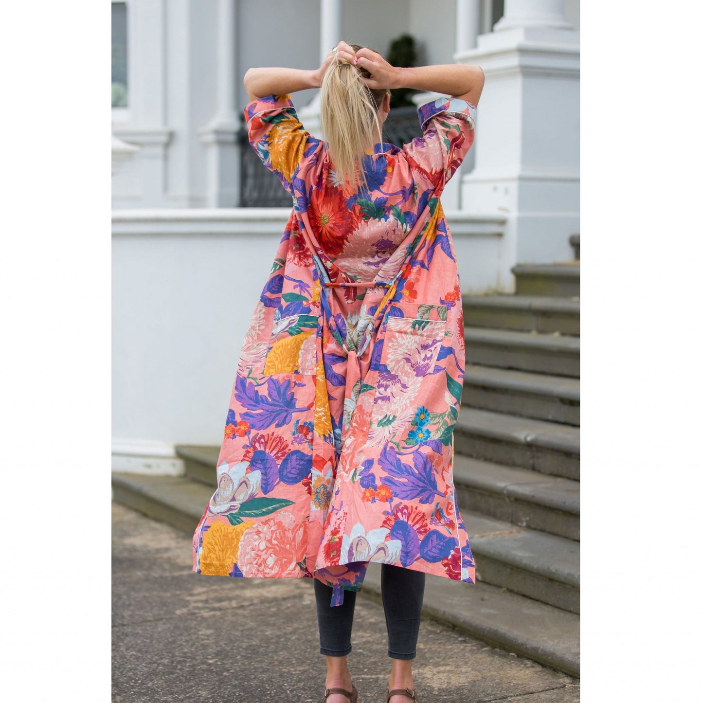 Crimson Colours Kimono – Bird of Paradise Print Lightweight Robe