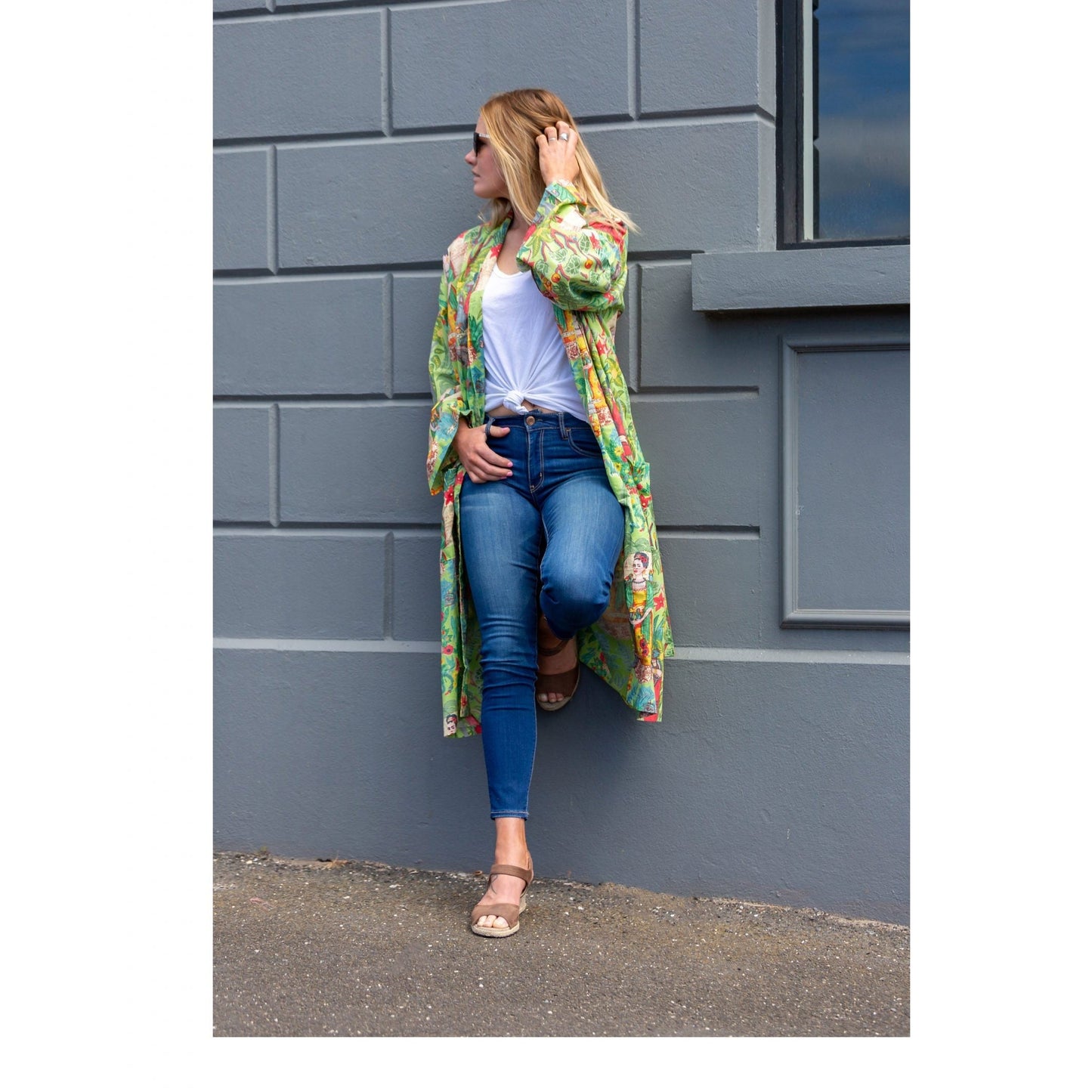 Frida Jungle Kimono – Bird of Paradise Print Cotton Robe