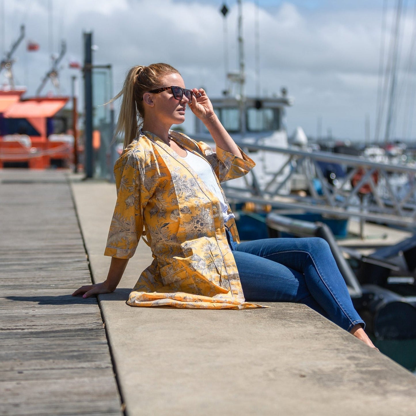Delicate Dream Kimono – Frida Kahlo-Inspired Cotton Bathrobe