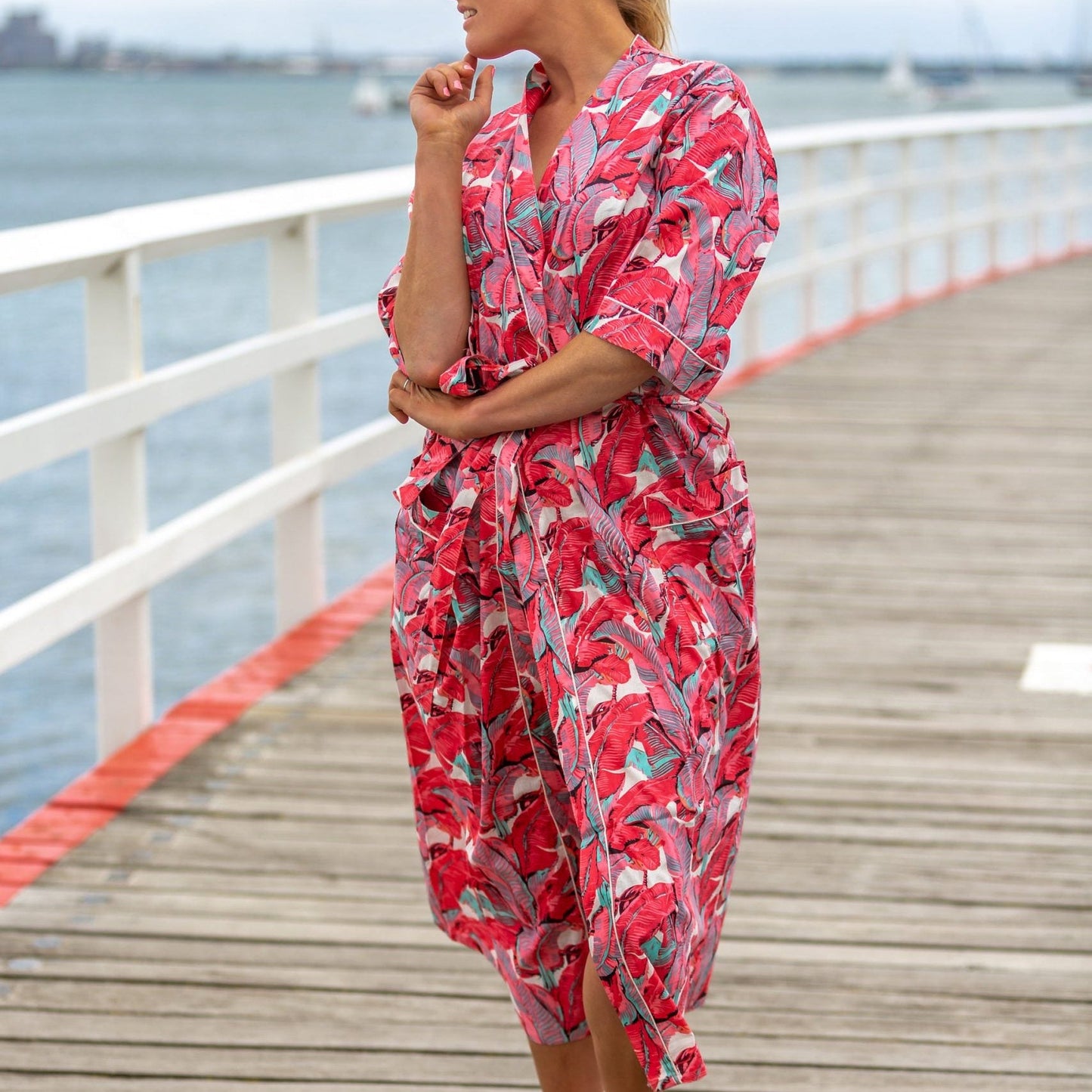 Melon Flora Cotton Kimono – Frida Kahlo Inspired