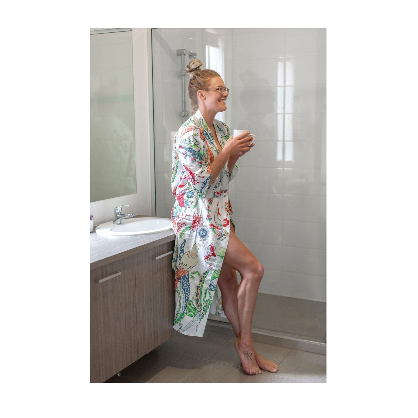 Paradise Plumage Cotton Kimono – Frida Kahlo Inspired