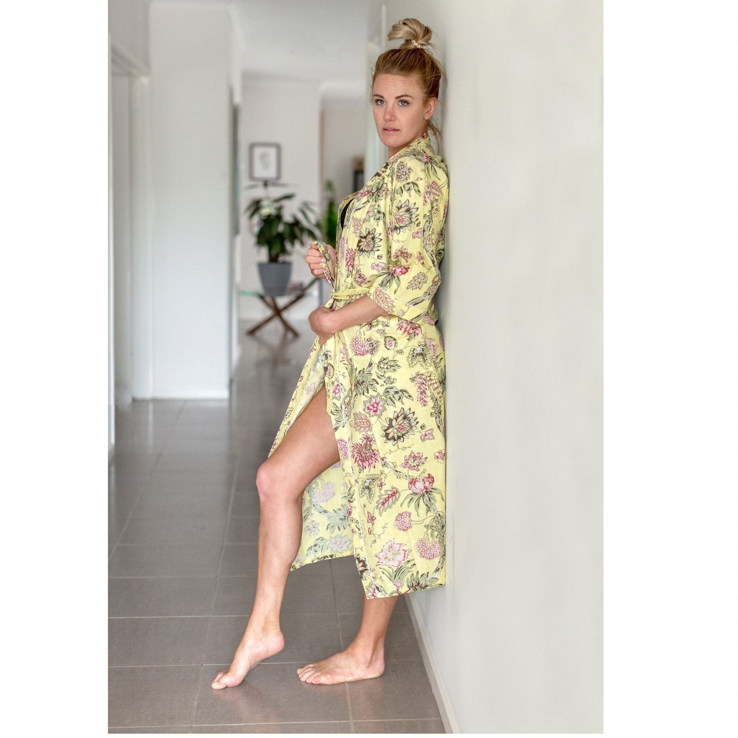 Golden Warratah Cotton Kimono – Frida Kahlo Inspired