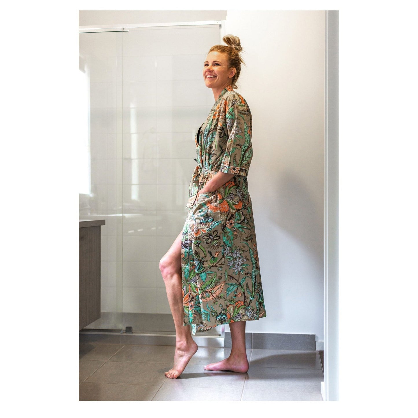 Serenity Garden Cotton Kimono – Frida Kahlo Inspired