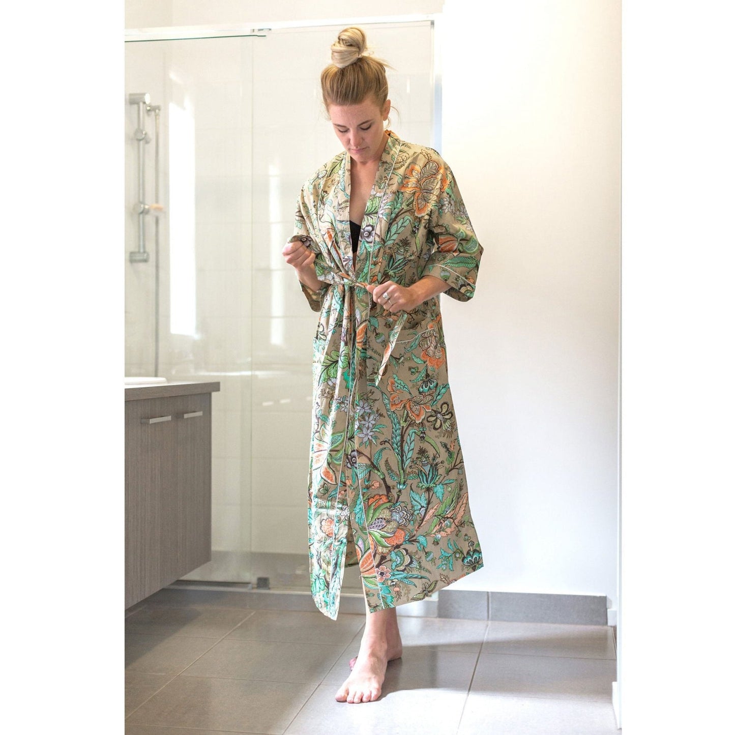 Serenity Garden Cotton Kimono – Frida Kahlo Inspired