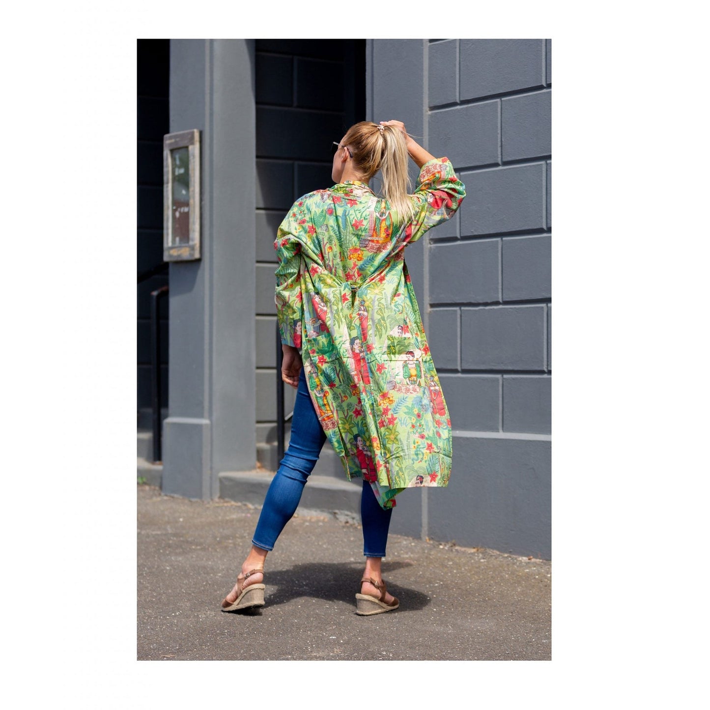 Frida Jungle Kimono – Bird of Paradise Print Cotton Robe