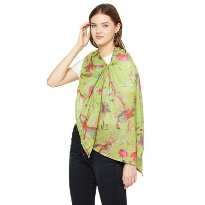 Garden Blooms 100% Cotton Scarf – Bird of Paradise, Lightweight, Multi-Colored Scarf for Stylish Accessories