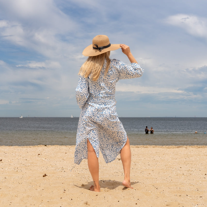 Elegant waffle cotton kimono robe for relaxation