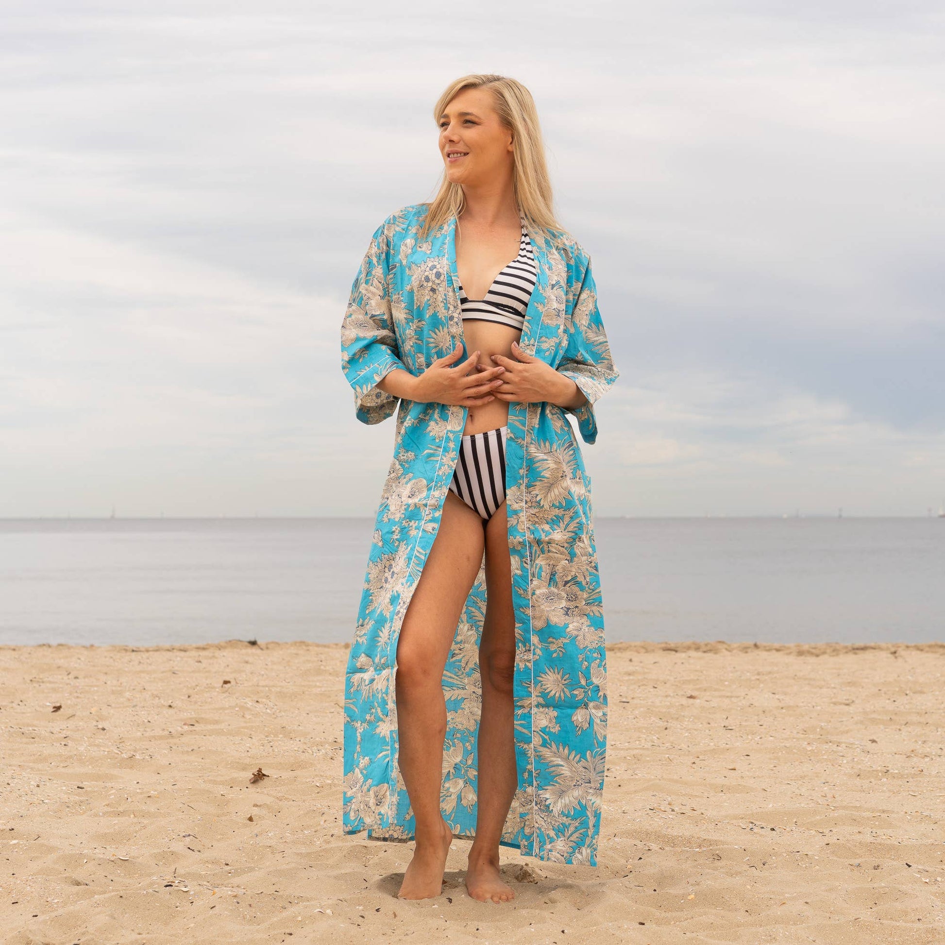 Cozy cotton kimono robe perfect for lounging
