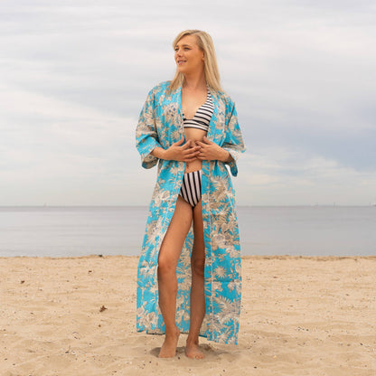 Cozy cotton kimono robe perfect for lounging
