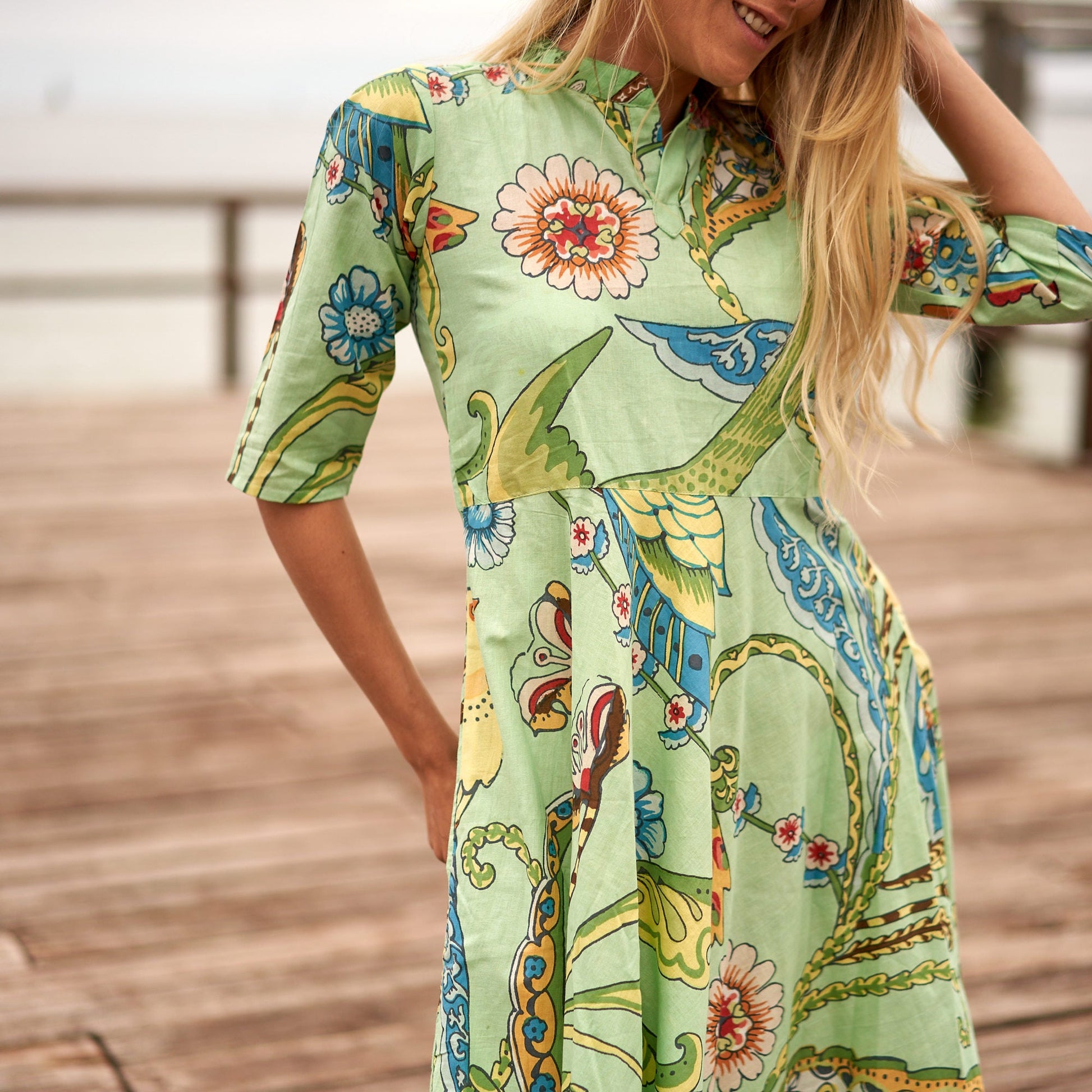 Classic cotton kimono with an airy feel
