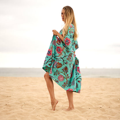 Breathable cotton kimono with soft texture
