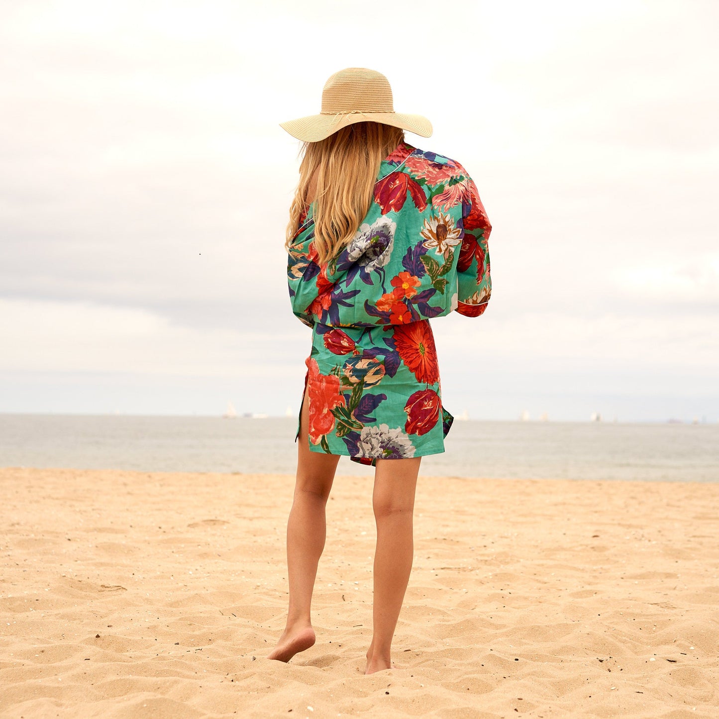 Blossoming Beauty 100% Cotton Kimono – Floral-Inspired Robe, Kaftan & Bathrobe, Designed in Australia