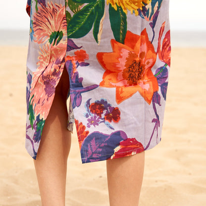 Bold Botanicals 100% Cotton Kimono – Frida Kahlo Inspired, Bird of Paradise Print, Versatile Robe, Kaftan, & Cardigan