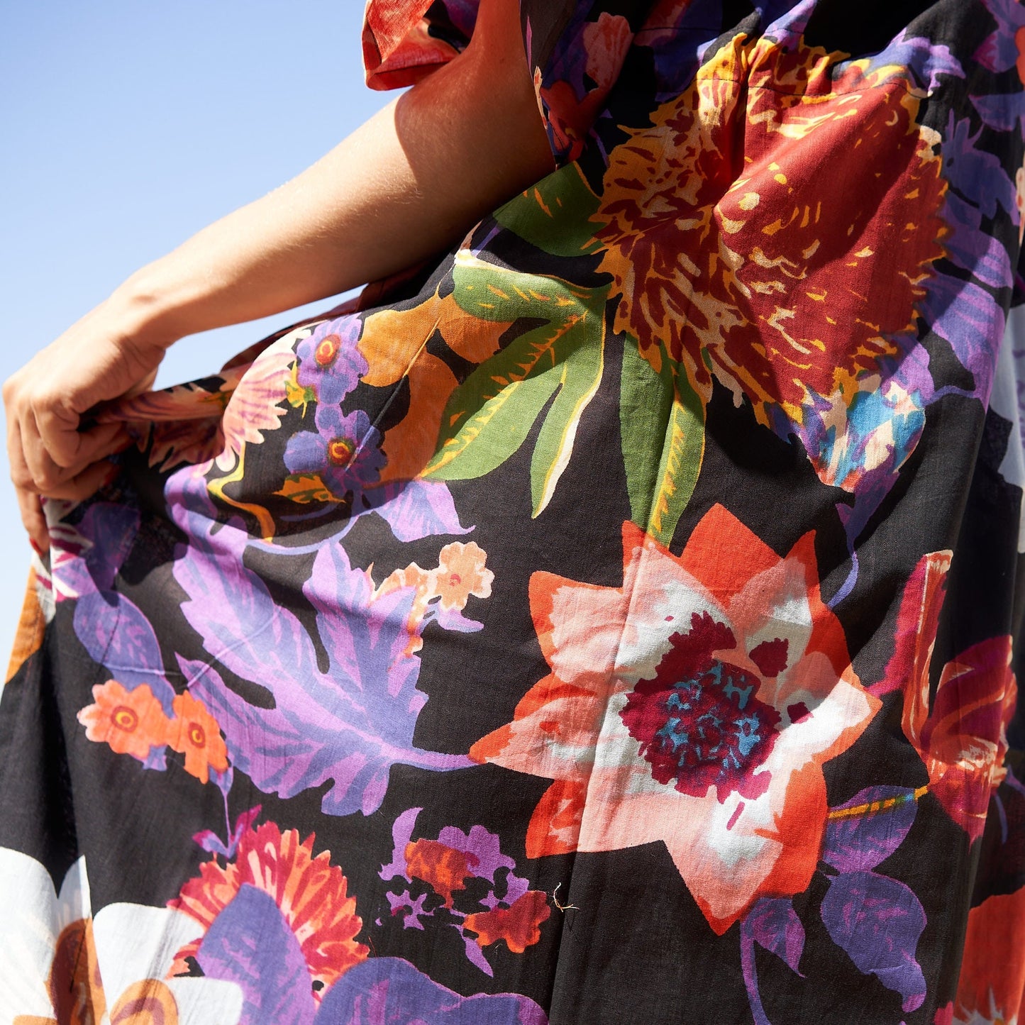 Bold-patterned kimono with a modern twist
