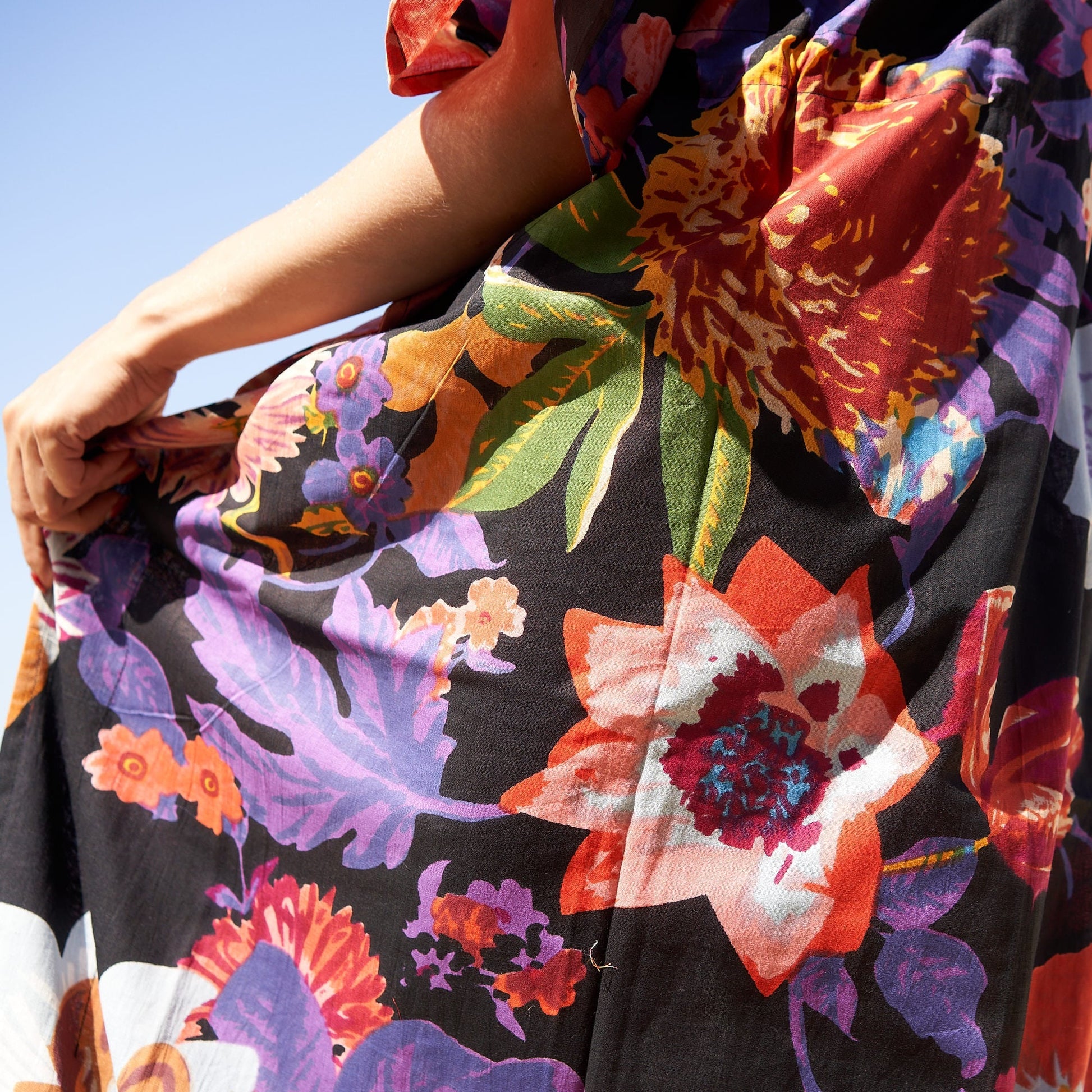 Bold-patterned kimono with a modern twist

