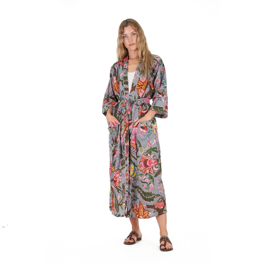 Bold Botanicals Cotton Kaftan – Hand-Screen Printed, Stylish & Versatile