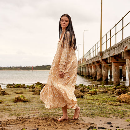 Cotton Maxi Summer Boho Dress - Avya