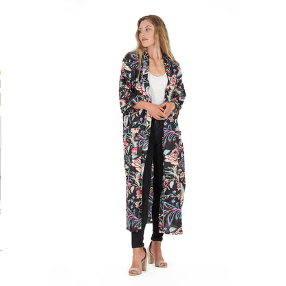 Frida Cotton Kimono Bathrobe - Summer Beach Cardigan
